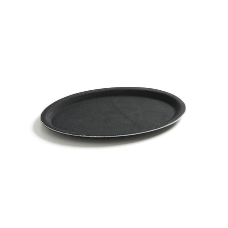 Tava Hendi pentru servire ovala, poliester armat cu fibra de sticla, neagra 200 x 265 mm