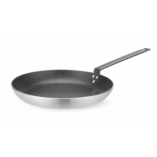 Tigaie aluminiu Marable Professional Hendi ,36 cm diametru x 5 cm inaltime ,baza 28 cm ,aluminiu, strat anti-aderent, maner din otel acoperit epoxidic
