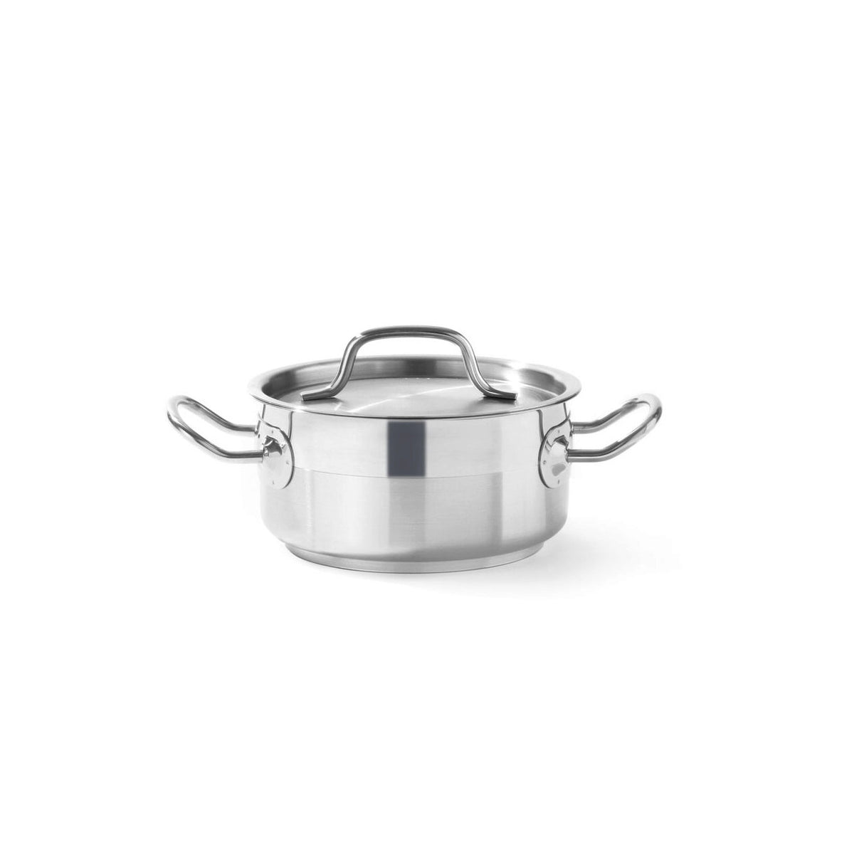 Cratita cu capac 7,5 Lit, 28 cm diametru x 12 cm inaltime, inox, Hendi Profi Line, potrivita si pentru uz profesional