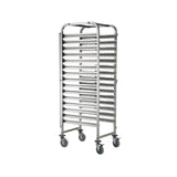 Carucior mobil pt debarasare tavi - pt 15 tavi 60x40 cm- structura inox - 690x515x(H)1695 mm, Hendi