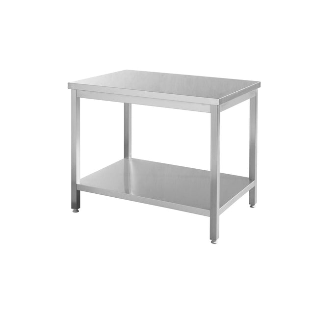 Masa de lucru cu polita, inox AISI 430, Hendi, 1800x700x(H)850 mm, blat de lucru si polita inferioara ranforsate