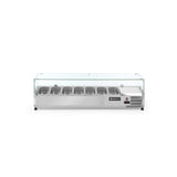Vitrina frigorifica tip display, capacitate 5 x GN 1/4, ARKTIC by Hendi, corp inox, interval temperatura +2/+8 gr C,1200x335x(H)430