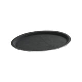 Tava servire ovala, Hendi, poliester armat cu fibra de sticla, neagra, 21x29 cm