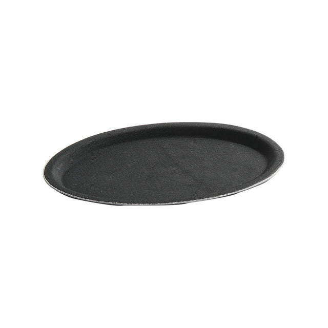 Tava servire ovala, Hendi, poliester armat cu fibra de sticla, neagra, 21x29 cm