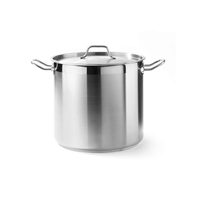Oala inalta cu capac 50 Lit, 40 cm diametru x 40 cm inaltime, solida, din inox 18/8, gama Hendi Profi Line, potrivita si pentru uz profesional