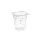 Tava Gastronorm 1/6, 176x162x(H)100 mm, 1.6 litri cu marcaj HACCP, polipropilena, Hendi