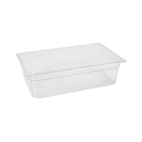 Tava Gastronorm GN 1/1, adancime 100 mm, 14 lt - policarbonat transparent, Hendi