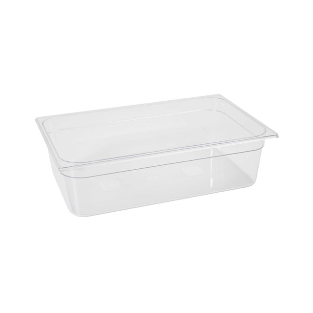 Tava Hendi Gastronorm GN 1/1 200 mm, 28 lt, policarbonat transparent, rezistenta  la temperatura -40 gr. Celsius/ 110 gr. Celsius