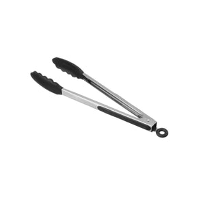 Cleste pentru servit din otel cromat cu silicon rezistenti la caldura, cu blocare - 400 mm