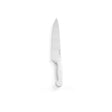 Cutitul bucatarului, lama inox solid 24 cm, lungime totala cutit 38.5 cm, maner alb, Hendi, respecta normele de igiena HACCP