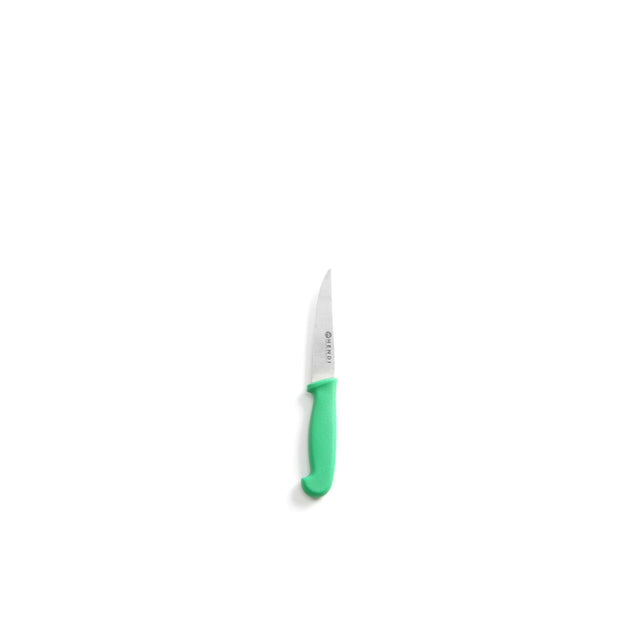 Cutit universal, lama inox zimtata de 10 cm, lungime cutit 20.5 cm, maner verde, Hendi, respecta normele de igiena HACCP