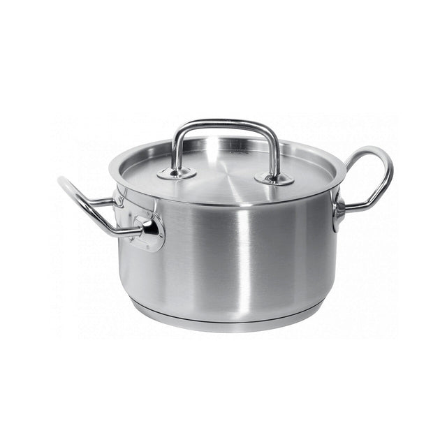 Oala cu capac, capacitate 3,5 Lit, 20 cm diametru x11,5 cm inaltime, Hendi Kitchen Line, din inox de cea mai buna calitate 18/0, grosime 0.7 mm, potrivita si pentru uz profesional