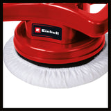 Masina de polisat auto Einhell CC-PO 90, intrerupator pornit/oprit, practica si robusta, include 1 pad de lustruit textil si unul sintetic