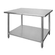 Masa de lucru centrala cu polita, Hendi, inox, 1200x600x(H)850 mm, blat de lucru si polita inferioara ranforsate