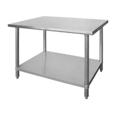 Masa de lucru centrala cu polita, Hendi, inox, 1200x600x(H)850 mm, blat de lucru si polita inferioara ranforsate