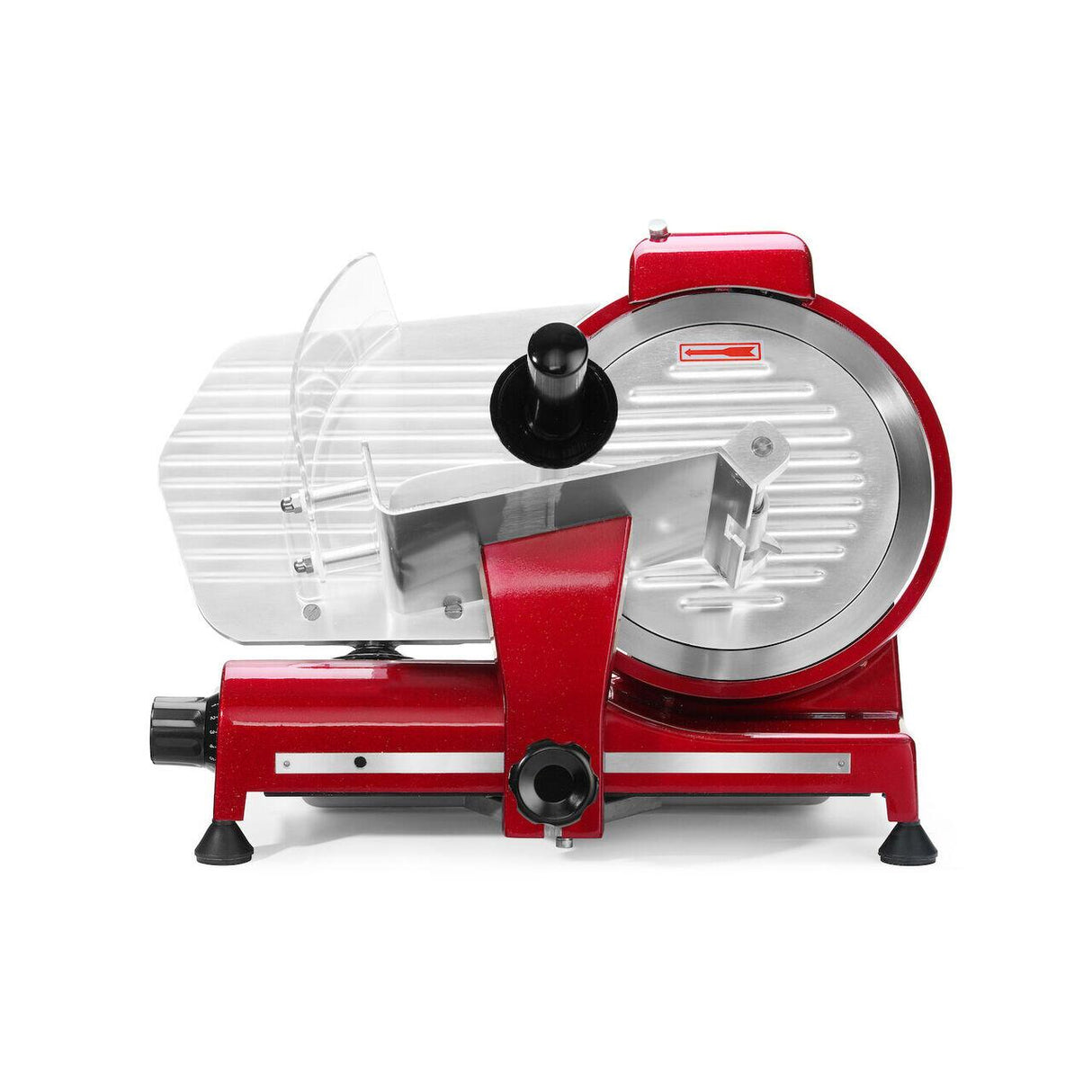 Feliator Hendi Profi Line 250, Rosu, 320 W, 485x420x(H)395 mm, Inox, grosime de taiere reglabila de la 0 la 12 mm
