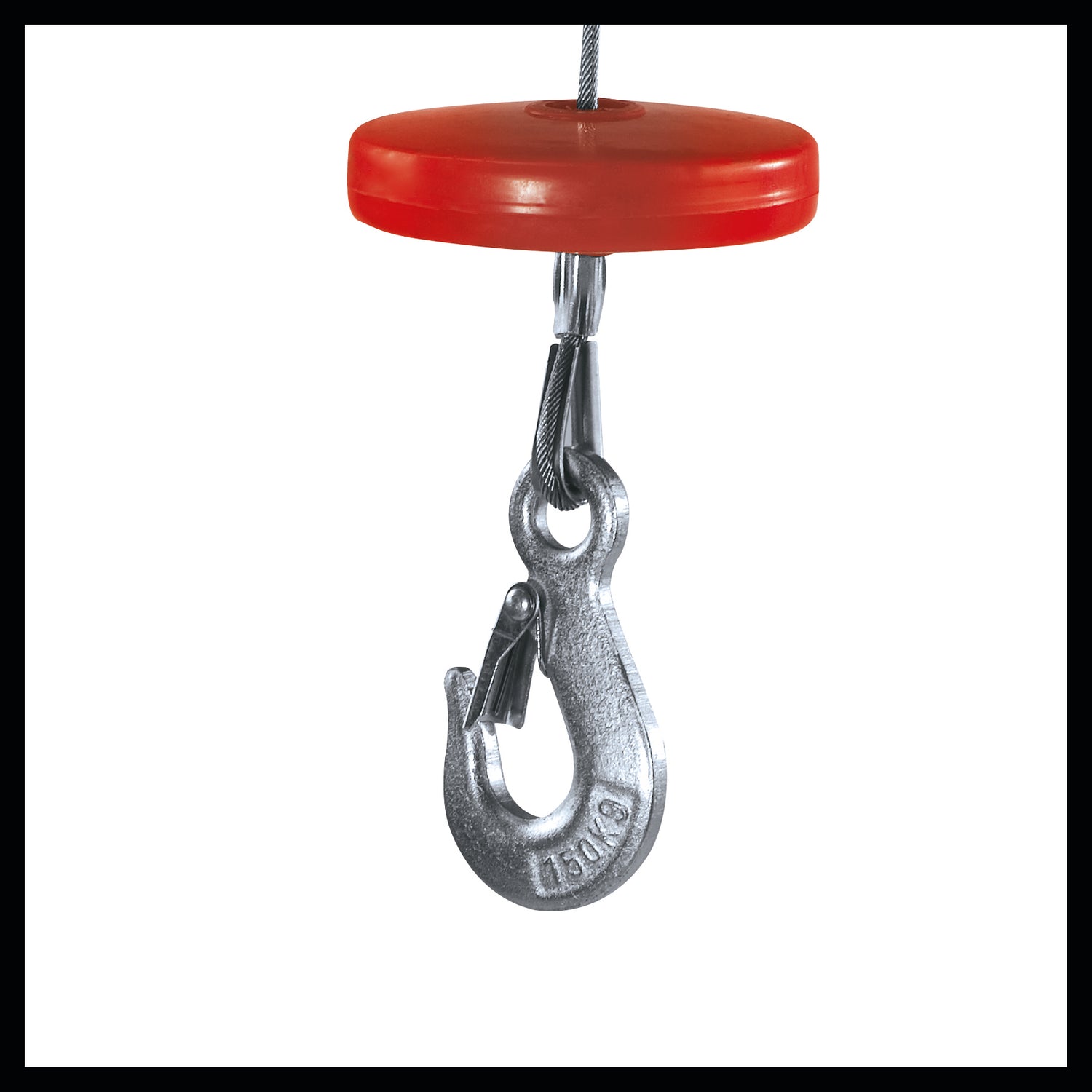 Palan cu cablu Einhell TC-EH 250, 450 W, comutator de oprire de urgenta, frana automata si comutator de limita, inclusiv 12 m de cablu metalic fara rasucire, scripete cu carlig de sarcina si bara de siguranta