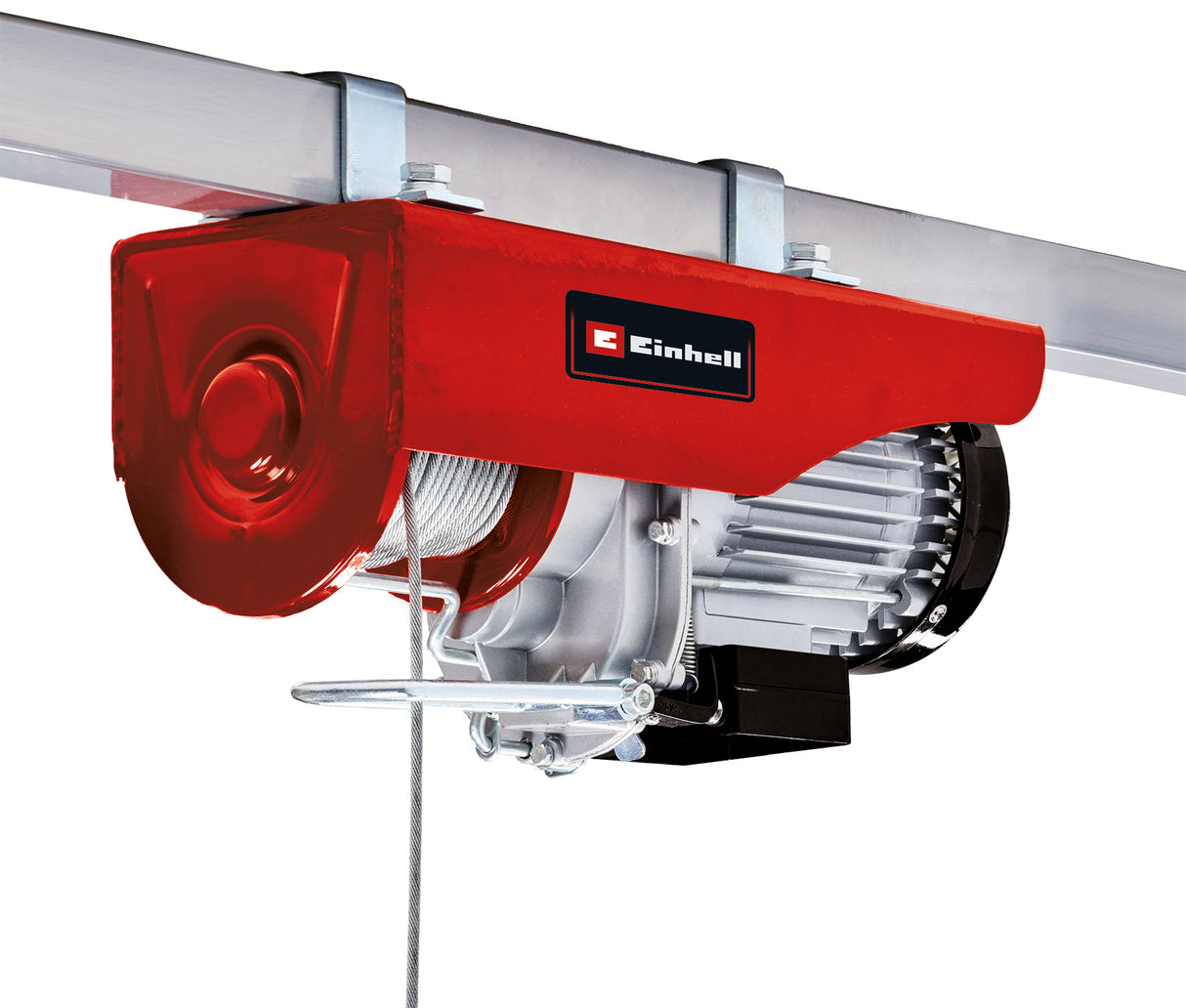Einhell elektromos emelő TC-EH 600 (1050 W, teherbírás vezetőgörgő nélkül 300 kg 18 m-ig / vezetőgörgővel 600 kg 9 m-ig, 18 m kábel, Ø 4,5 mm, biztonsági berendezéssel a rakodóhorogon