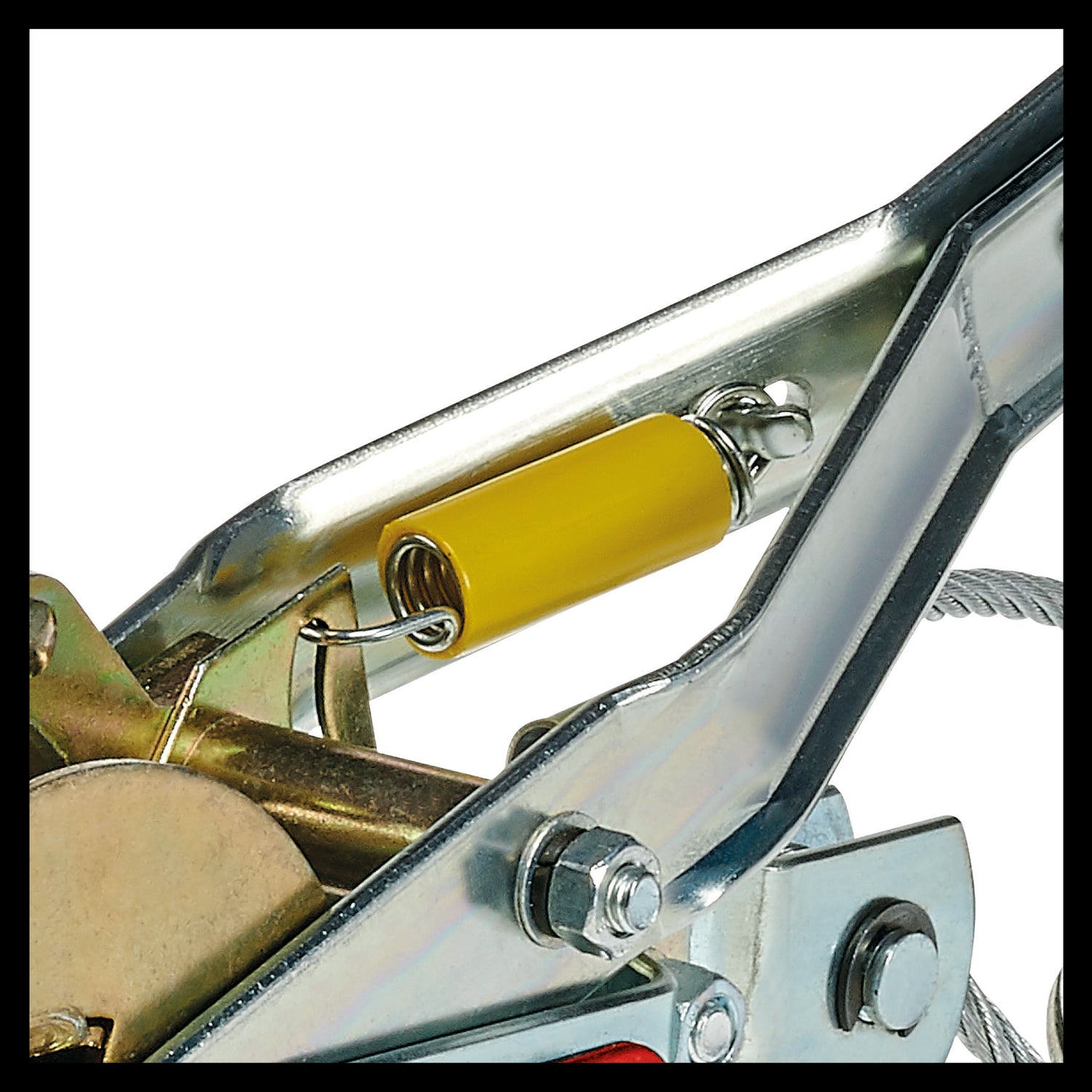 Troliu manual cu parghie Einhell TC-LW 1000, cablu de sarma fara rasucire de 2,2 metri, sarcina utila maxima cu rola de ghidare de 1000 kg, incl. o rola de ghidare cu carlig de sarcina si zavor de retinere