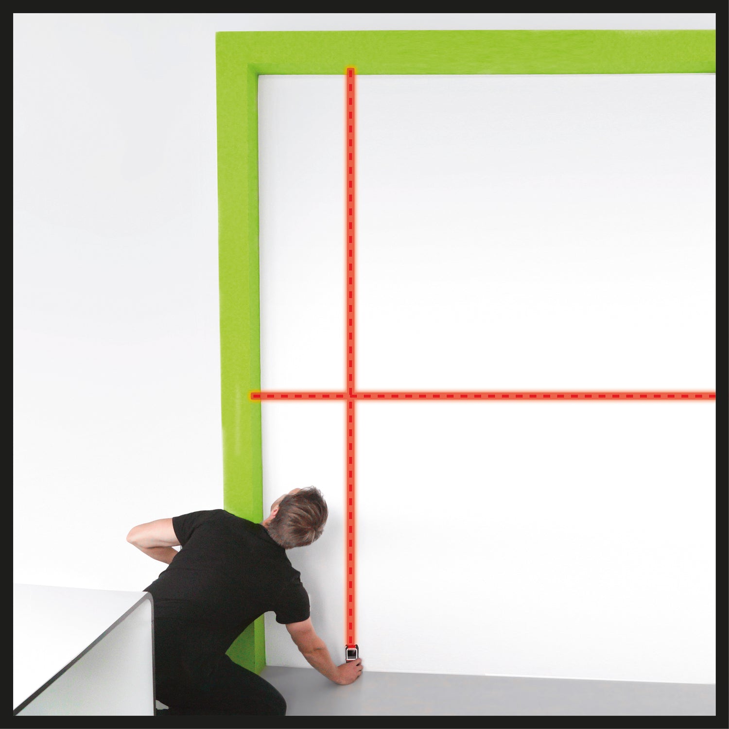 Einhell TC-LD 25 lézeres távolságmérő, akár 25 m-ig, referencia szintek az első/hátsó élekhez, folyamatos mérés, automatikus kikapcsolás, biztonsági funkció