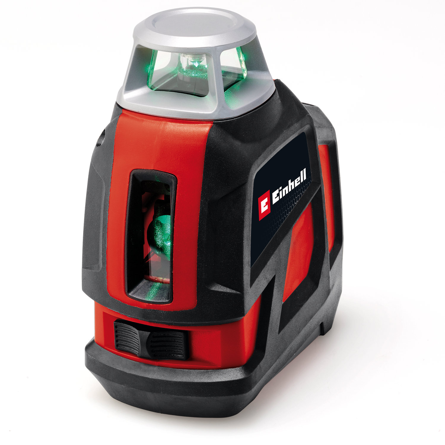 Einhell TC-LL 360 G keresztvonallézer, önszintező, zöld vízszintes/függőleges lézervonalak, digitális szintező, 6 mm-es állványmenet, táskával és fali tartókonzollal együtt