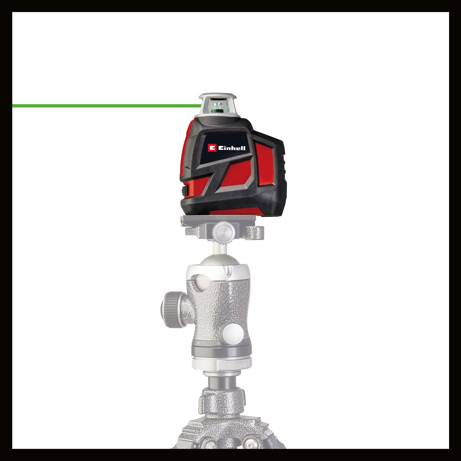 Einhell TC-LL 360 G keresztvonallézer, önszintező, zöld vízszintes/függőleges lézervonalak, digitális szintező, 6 mm-es állványmenet, táskával és fali tartókonzollal együtt