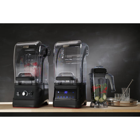 Blender profesional, capac protectie fonica, digital, cana policarbonat 2.5 lt, Hendi, viteza max 24800 rpm, 252x258x(H)547 mm