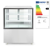 Vitrina frigorifica de prezentare interval temp. 2/6?C, corp inox, 300 litri, 480 W ARKTIC by Hendi, 915x675x(H)1210 mm, Clasa energetica C