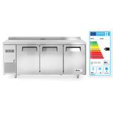 Frigider profesional ARKTIC by Hendi Kitchen Line cu 3 usi, 291 l, 1800x600x(H)800 mm otel inoxidabil  0/8°C ,270 W/230V,  3 rafturi, 2x 430x428 mm, 1x 490x428 mm incluse