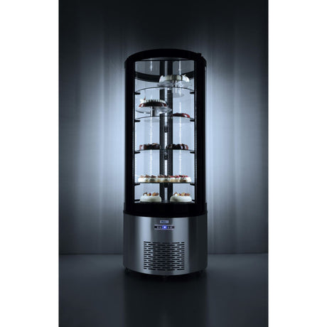 Vitrina frigorifica de prezentare interval temp. 2?/6?C, 460 W 360 l corp inox, ARKTIC by Hendi, 680x(H)1750, Clasa energetica C