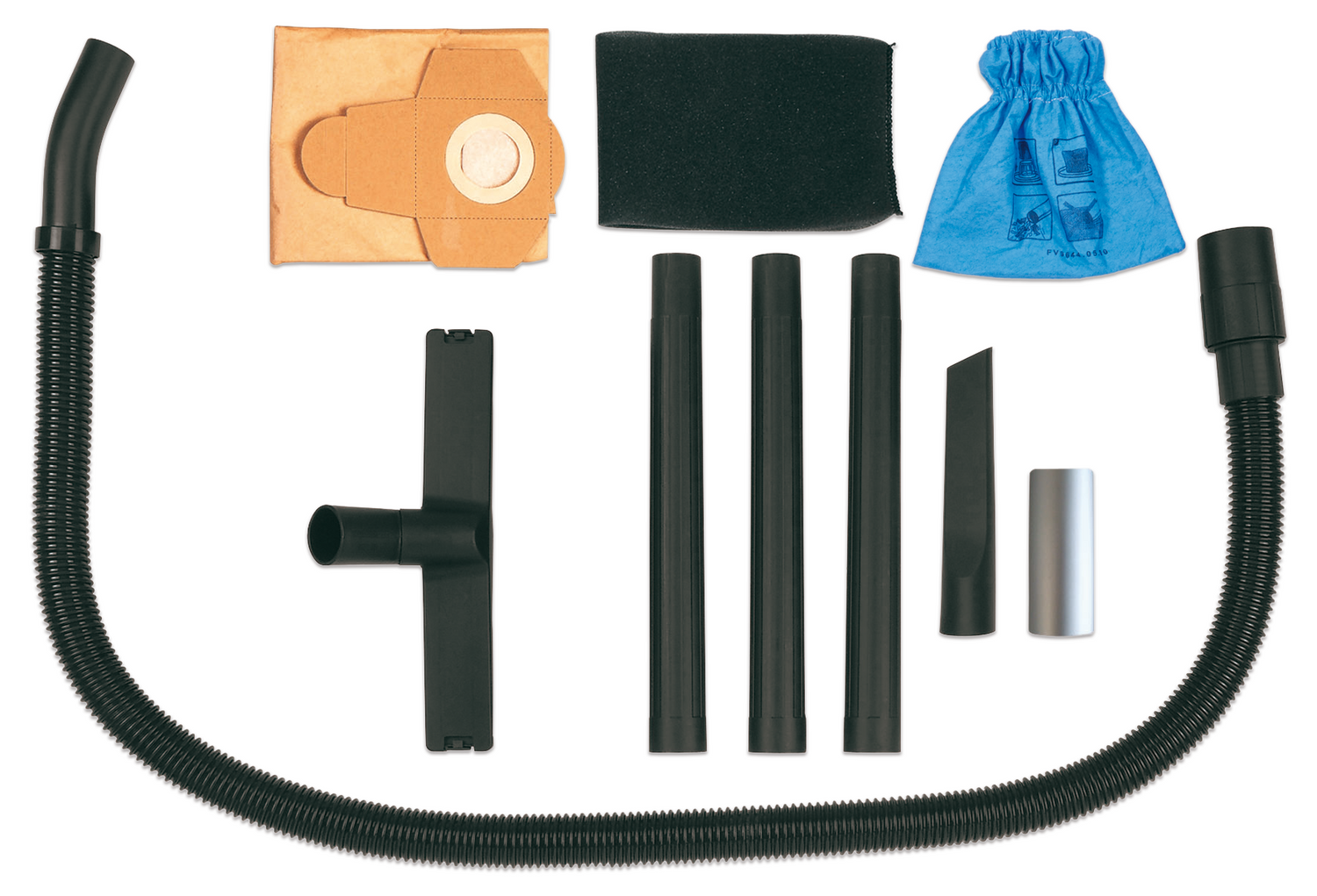 Aspirator umed/uscat Einhell TC-VC 1812 S (putere 1.250, sistem de furtun de 36 mm, recipient din otel inoxidabil de 12 l, filtru din spuma, duze extinse