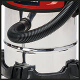 Aspirator umed/uscat Einhell TC-VC 1812 S (putere 1.250, sistem de furtun de 36 mm, recipient din otel inoxidabil de 12 l, filtru din spuma, duze extinse