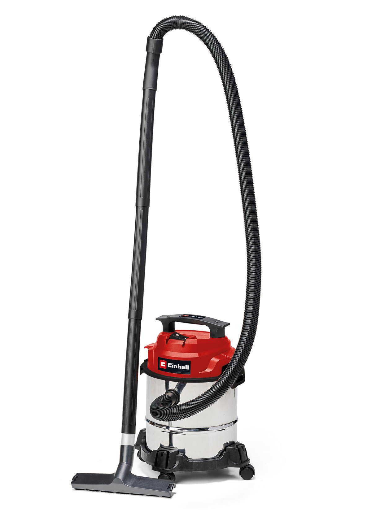 Aspirator umed/uscat Einhell TC-VC 1812 S (putere 1.250, sistem de furtun de 36 mm, recipient din otel inoxidabil de 12 l, filtru din spuma, duze extinse