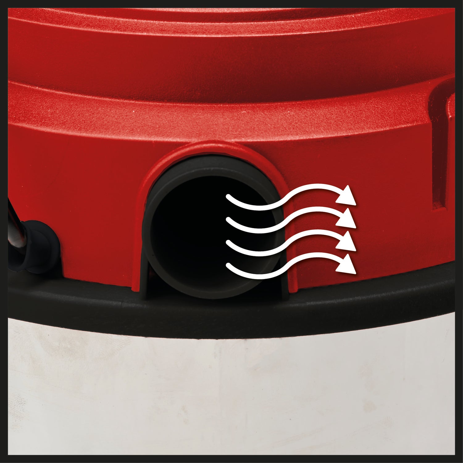 Aspirator umed/uscat Einhell TC-VC 1812 S (putere 1.250, sistem de furtun de 36 mm, recipient din otel inoxidabil de 12 l, filtru din spuma, duze extinse