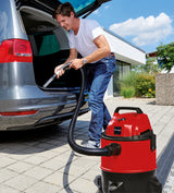 Aspirator umed/uscat Einhell TC-VC 1825 (1250 W, rezervor de 25 l, racord de suflare, incl. furtun/tub de aspirare din plastic, duze pentru covoare/pardoseli netede + crapaturi, filtru de lunga durata/din spuma