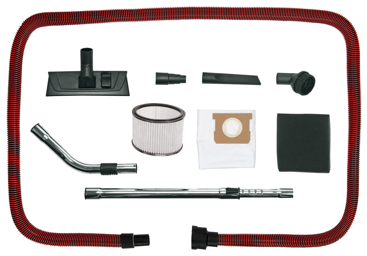 Einhell TE-VC 2025 SACL nedves/száraz porszívó, L porvédelmi osztály, &gt;1 mg/m³ OEL értékű porszemcsékhez, 25 literes rozsdamentes acél tartály, szűrőtisztító rendszer, fúvókákkal és szűrővel együtt