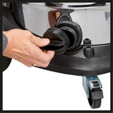 Aspirator umed/uscat Einhell TE-VC 2350 SACL, 1.600 W, clasa de protectie la praf L, sistem de curatare a filtrului, putere de aspirare 230 mbar, recipient din otel inoxidabil de 50 l