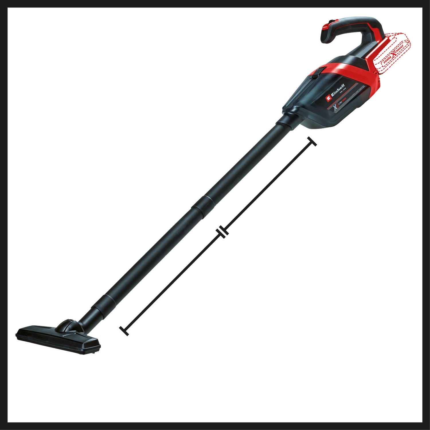 Einhell TE-HV 18/06 Li-Solo Power X-Change akkus kézi porszívó (18 V, szívóteljesítmény 72 mbar, réstisztító fejjel, kárpittisztító fejjel, padlótisztító fejjel, 0,6 l-es portartállyal, akkumulátor nélkül)