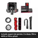 Aspirator vertical fara fir Einhell TE-SV 18/270 Li BL-Solo PXC,18 V, Brushless, 270 mbar, fara sac, 3 moduri de putere, sistem de filtrare in 3 etape, incl. accesorii, fara baterie - imagine 8