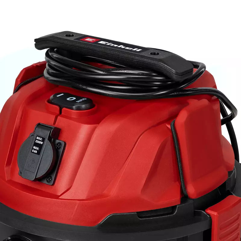 Aspirator umed/uscat Einhell TC-VC 2555 A,850 W, putere aspirare 180 mbar, priza automata, recipient 25 L, maner transport, inclusiv duze, filtre si sac colectare - imagine 8