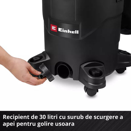 Aspirator umed/uscat Einhell TC-VC 3055 A, 850 W, putere de aspirare 190 mbar, priza automata, recipient de colectare de 30 l, maner de transport, incl. duze, filtre si sac de colectare a murdariei - imagine 6