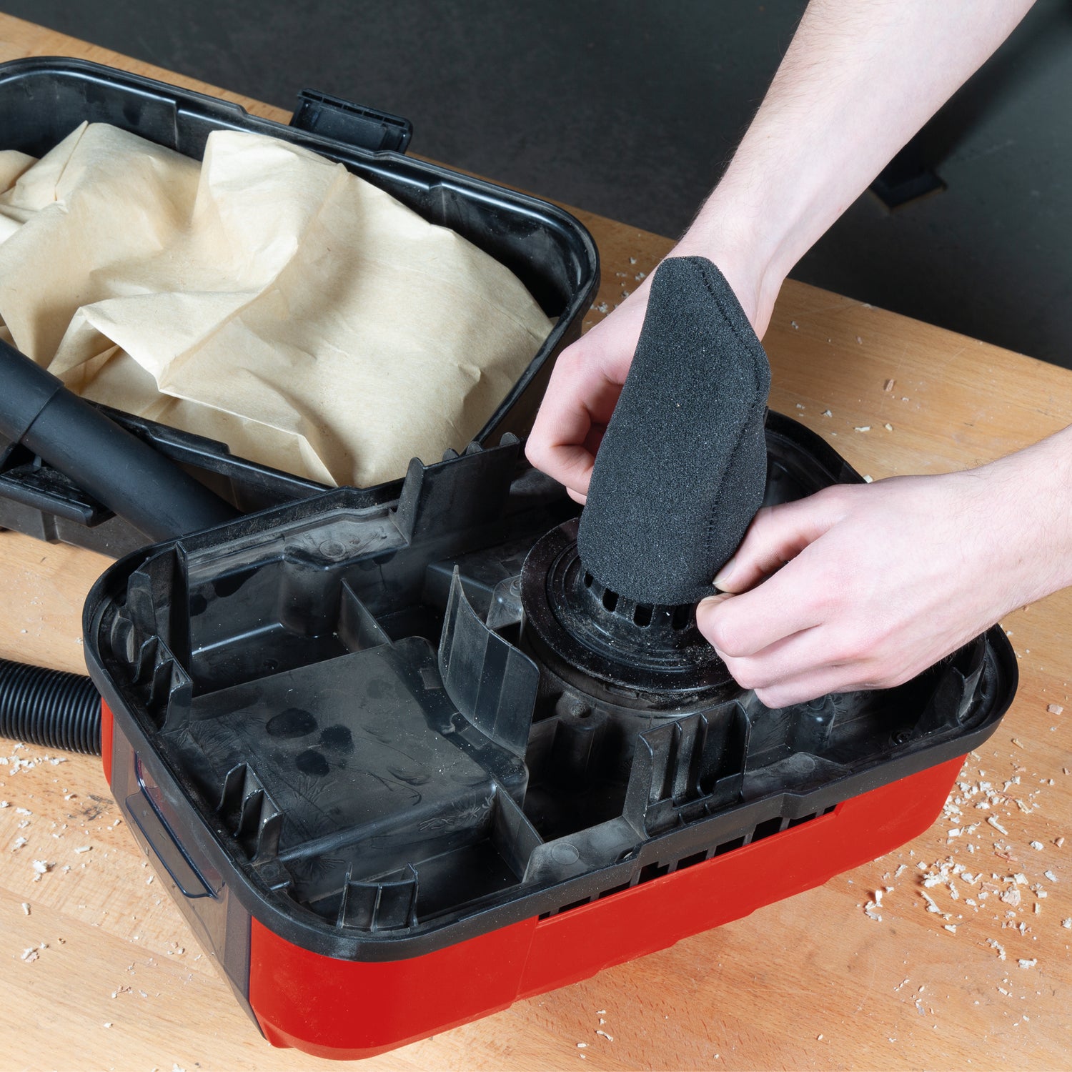 Eredeti Einhell habszivacs szűrőkészlet (5x habszivacs szűrő az Einhell TE-VC 18/10 Li akkus nedves-száraz porszívójához, Ø 70 mm, 10 mm vastag habszivacs, szakadásálló)