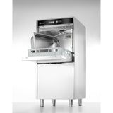Masina de spalat vase, 50x60, electronica, cu dozator de detergent si pompa de scurgere, 400V, HENDI, 400V/7100W, 595x730x(H)1340mm