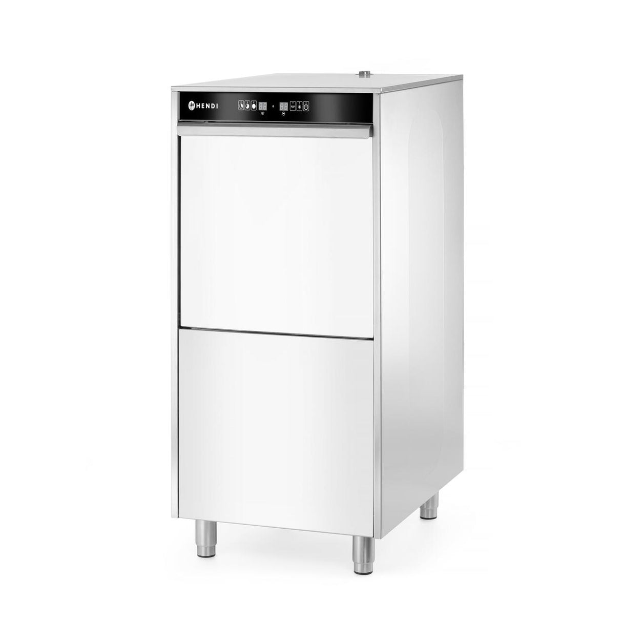 Masina de spalat vase, 50x60, electronica, cu dozator de detergent si pompa de scurgere, 400V, HENDI, 400V/7100W, 595x730x(H)1340mm