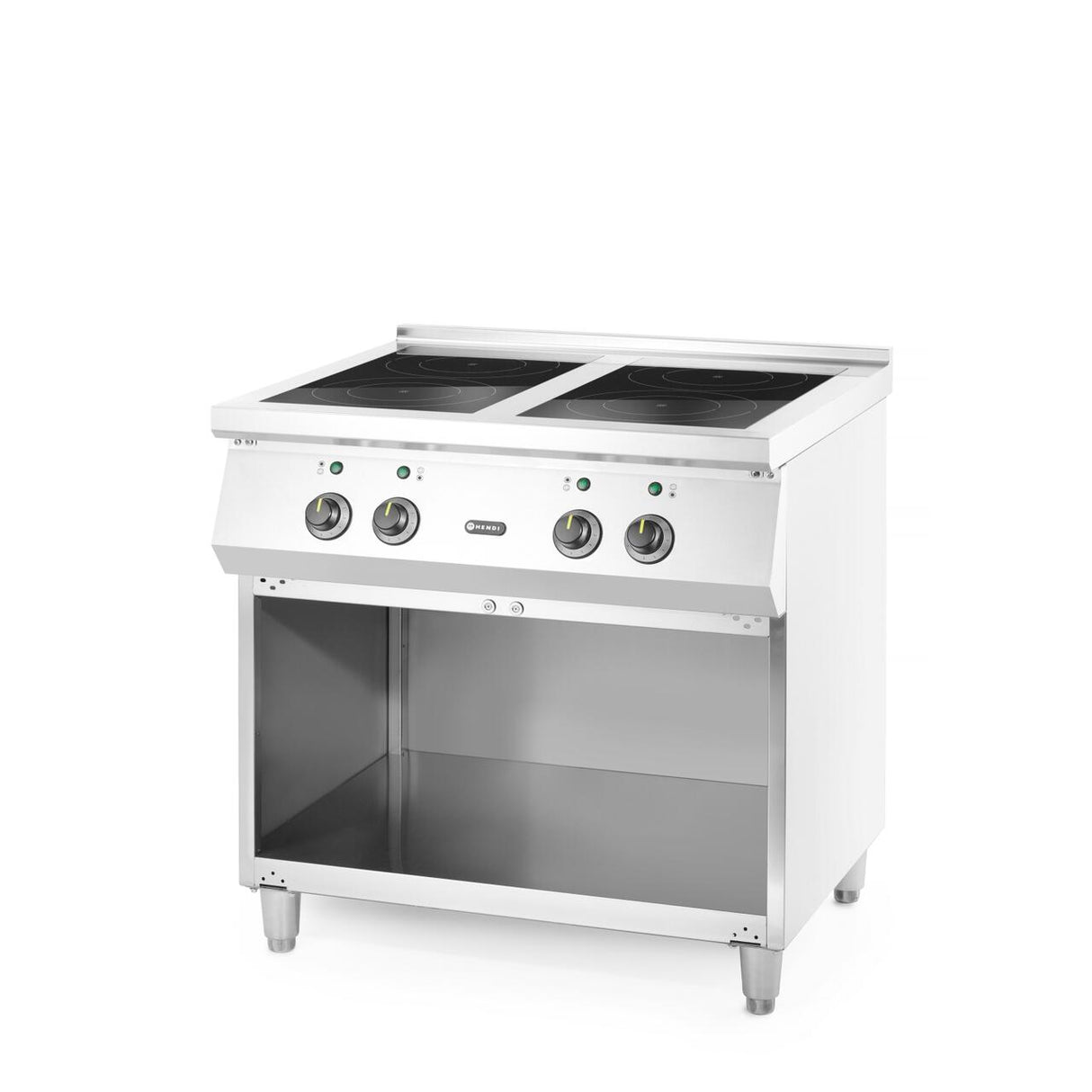Masina de gatit cu inductie, 4 arzatoare, spatiu depozitare,17000 W,Hendi, 800x700x(H)870mm