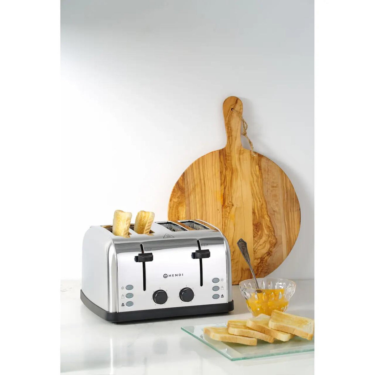 Prajitor paine, 4 felii, inox, 240V/1500w, 295x335x(H)180mm