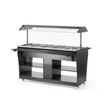 Carucior incalzire GN1/1 pentru bufet Hendi, capacitate 1490L, 2000w, 1490x765x(H)1370mm