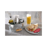 Set rustic tacamuri si servetele, Hendi, tip galeata, 245x167x(H)132, otel galvanizat