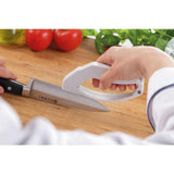Ascutitor cutite ergonomic, lame reversibile cu ascutire dubla din carbon, Hendi, 14 cm, cu protectie degete