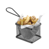 Cos servire tip mini-fry, pentru servire snacks , cartofi prajiti, inox, 100x80x(H)75mm, Hendi